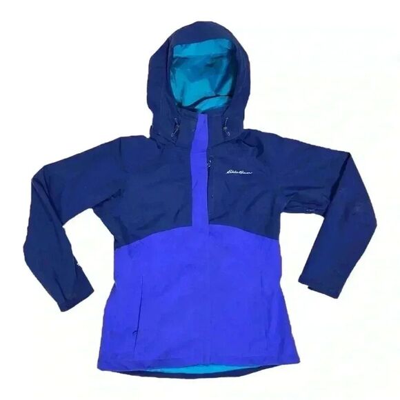 EDDIE BAUER Blue Colorblock All-Mountain 3 in 1 WeatherEge Plus Jacket Medium - Picture 1 of 6